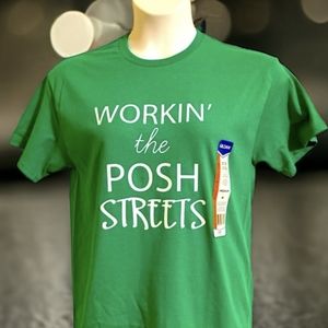 "Working the posh streets" graphic unisex T-shirt 100% Cotton New